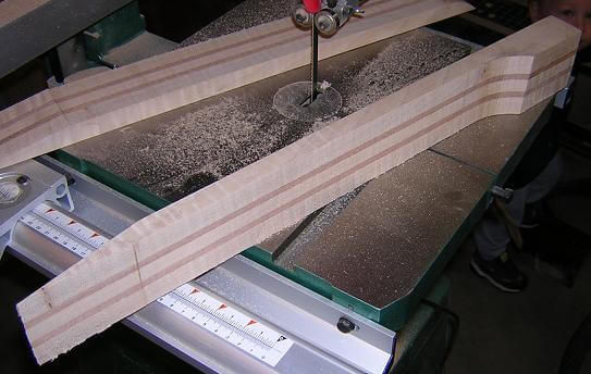 Cutting the neck profile.