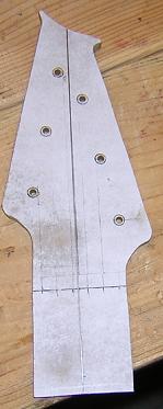 The template for the headstock.