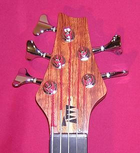 A close shot of the headstock