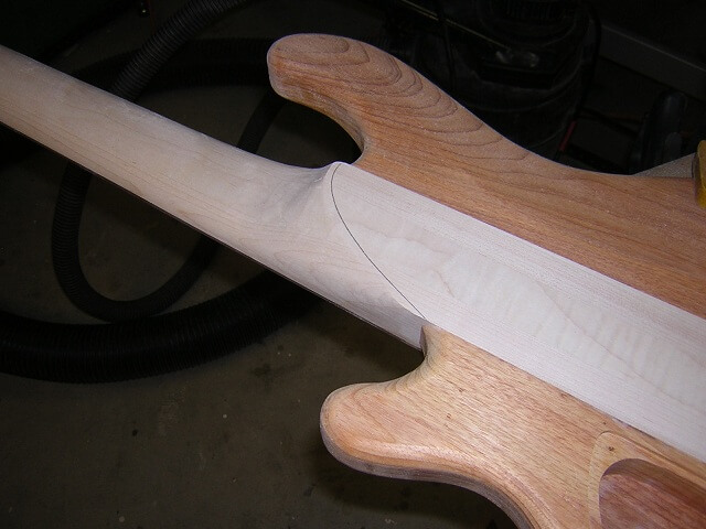 Blending the neck heel.