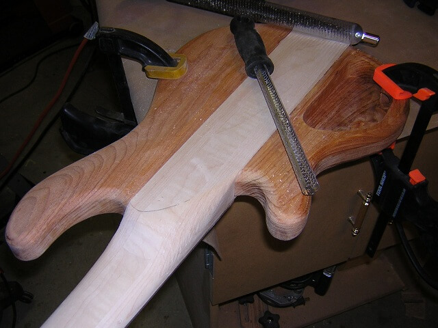 Blending the neck heel.