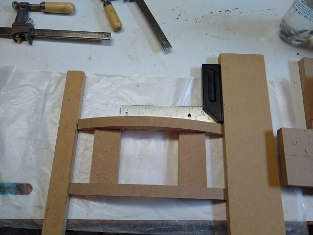 Squaring everything up for gluing.