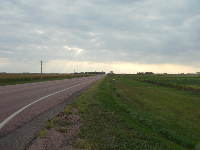 Highway 18 heading east. Looks kind of like rain.