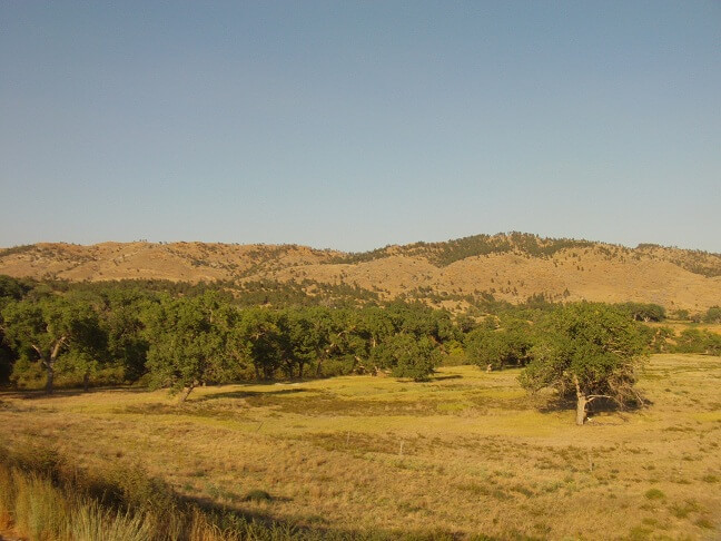 The southern edge of the Black Hills.