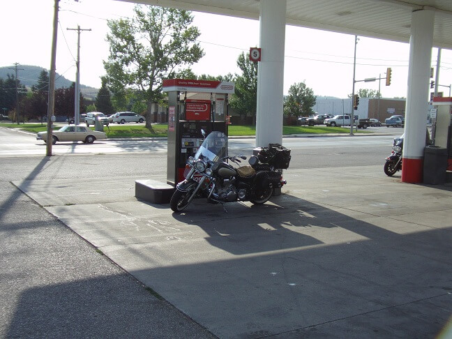 Gas stop in Sturgis.