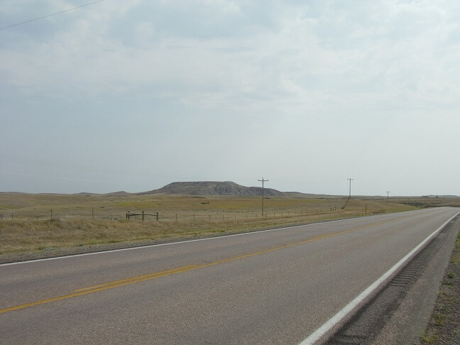 Riding across South Dakota.