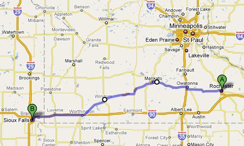 The second part of the day's journey.