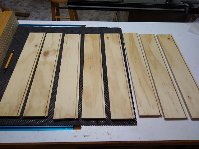 The slot for the drawer bottom in all of the drawer sides.