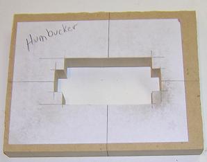 Jig to rout the humbucking pickups.