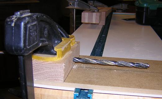 Access hole jig-close up.