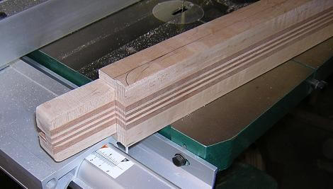 The neck tenon.