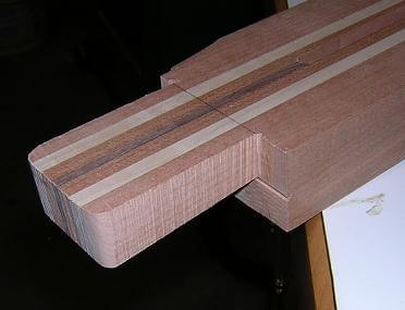 The neck tenon.