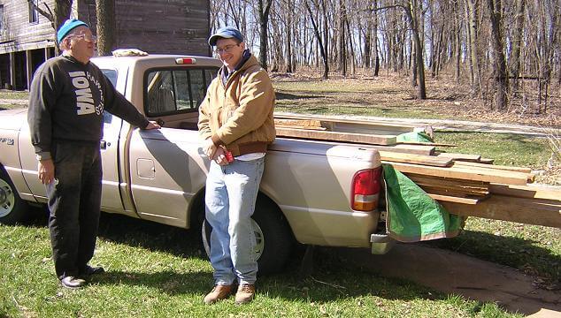 The Tundra Man's uncle and brother helping out.