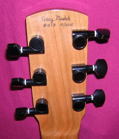 The back of the headstock.