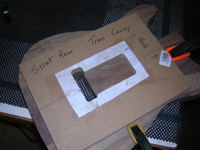 Routing the tremolo spring cavity.