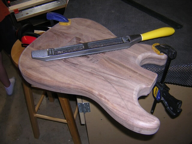 Getting ready to carve the rear contour.