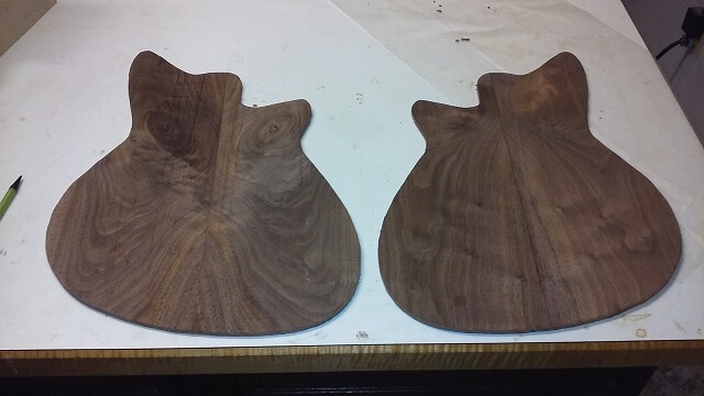 Cutting the front and back pieces to rough shape.