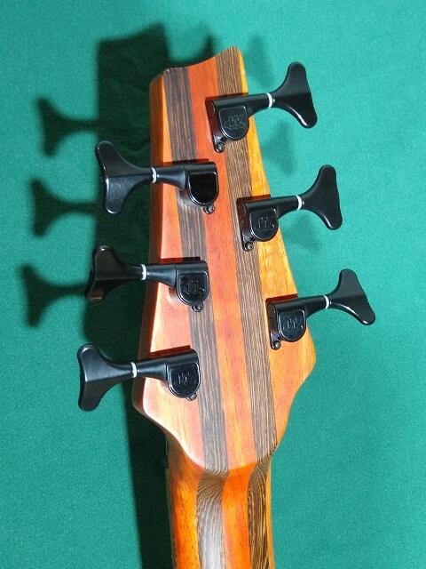 A closeup of the back of the headstock from the left side.