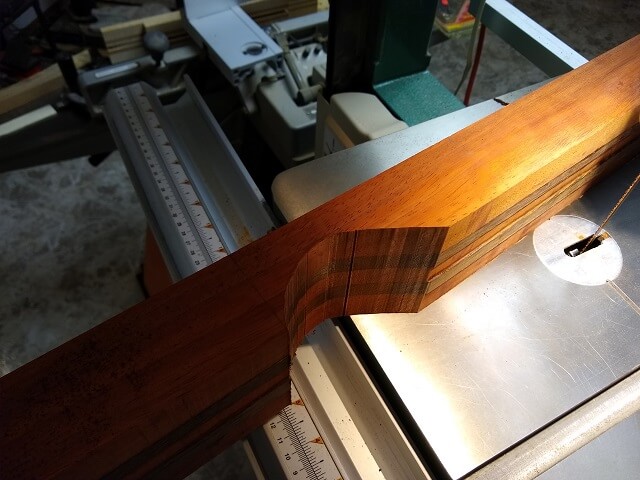 The heel end rough cut.