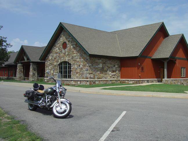 The visitors center on Magazine Mountain.