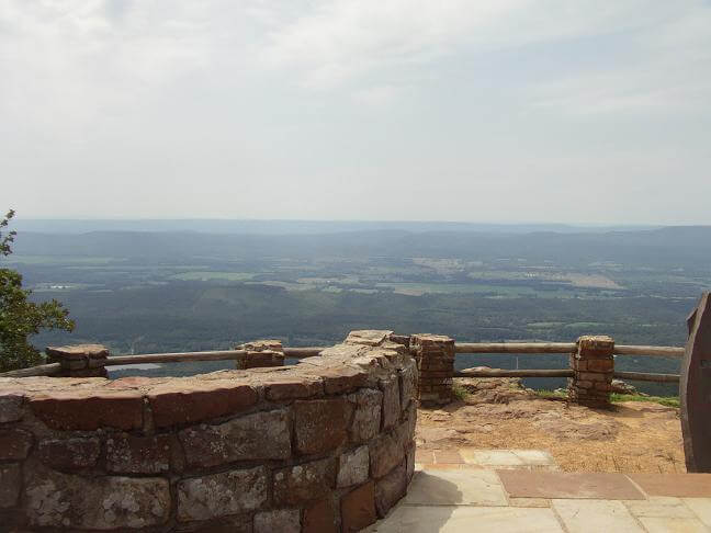 A lookout from the top of Magazine Mountain.