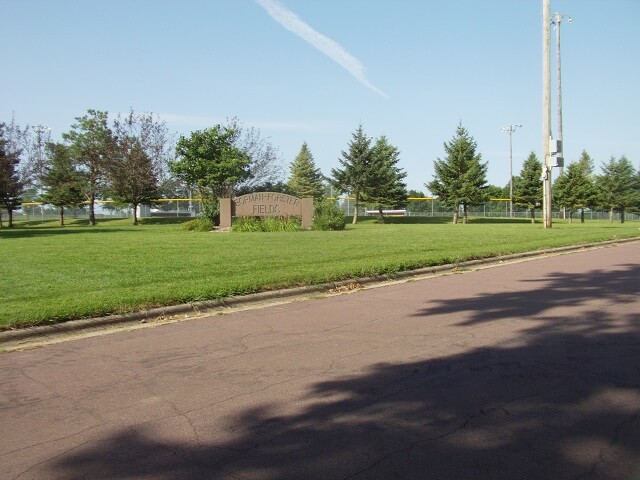 A baseball diamond in Rock Rapids, IA