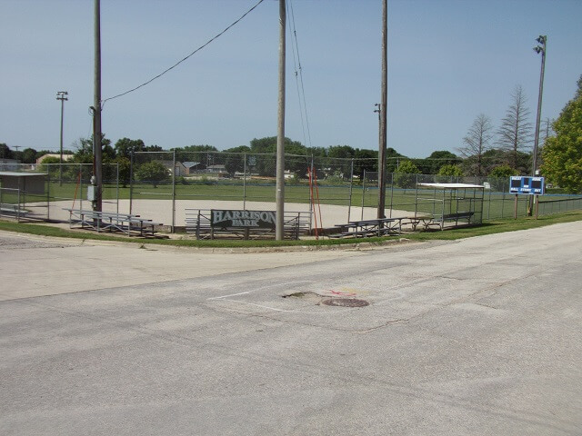 A baseball diamond in Armstrong, IA