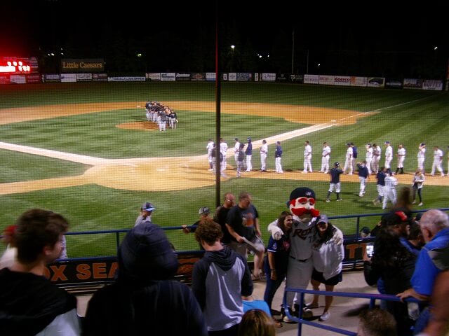 The St. Cloud Rox baseball game.