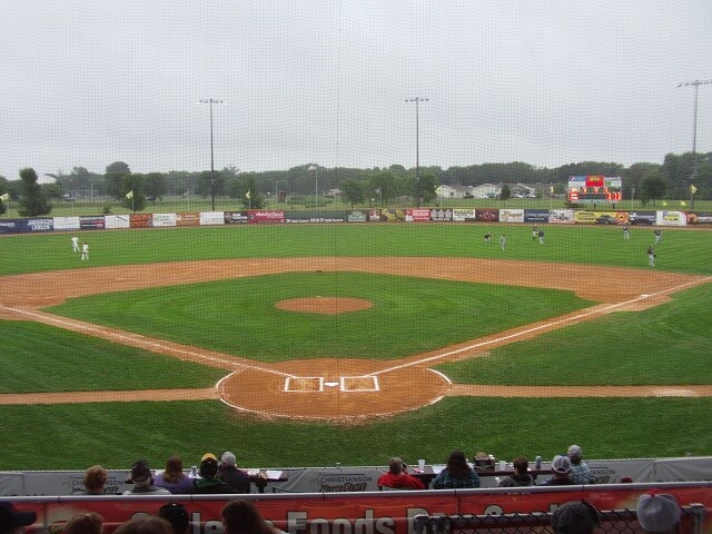 At the Willmar Stingers' baseball game.