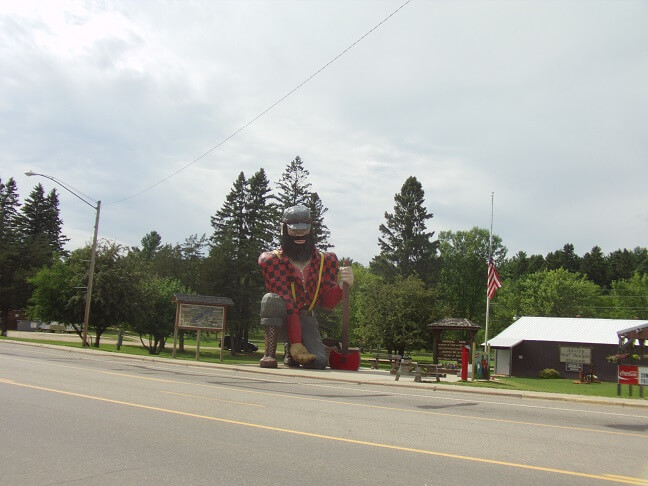 Paul Bunyan in Nevis, MN.