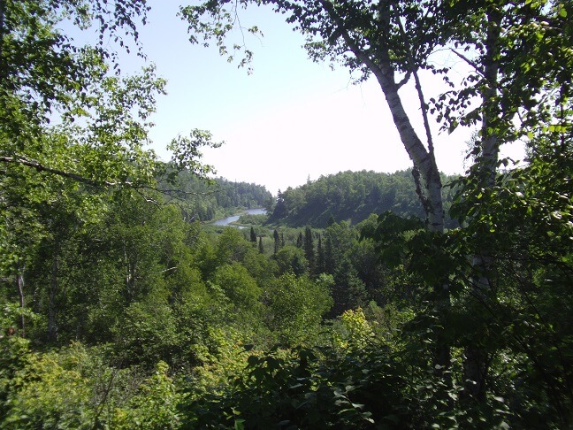 A scenic view along highway 61.