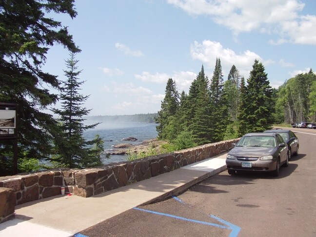 A scenic pull-out along highway 61.