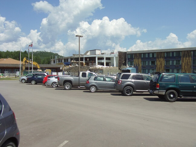 The Grand Portage Casino in shambles.