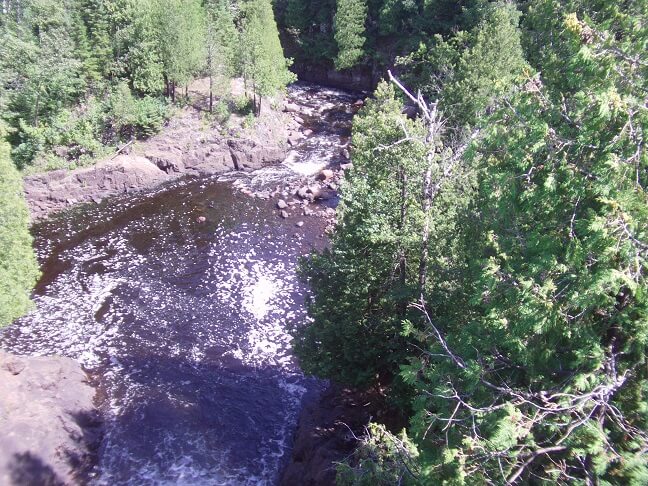 A waterfall in Temperance, MN.