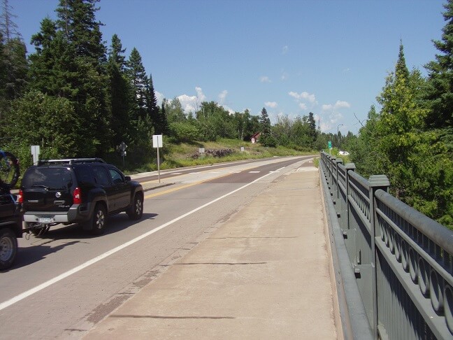 Scenery along highway 61.