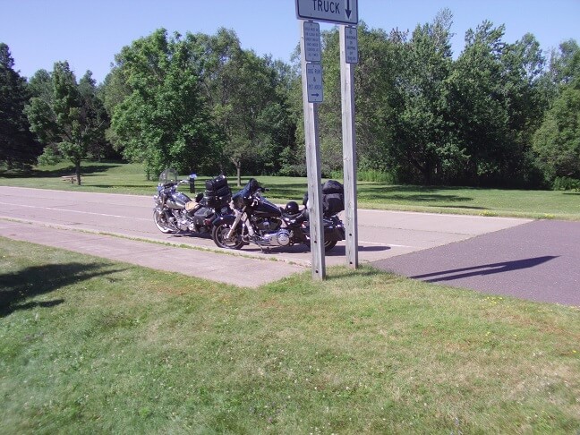 At the Michigan welcome center.