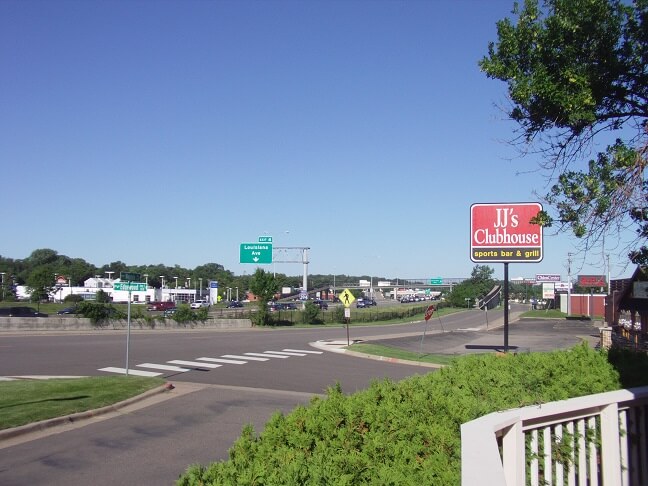 Outside the front of our hotel in Golden Valley, MN