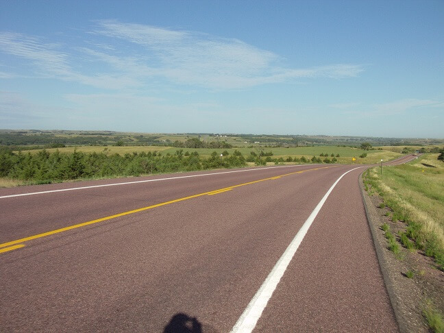 The James River valley.