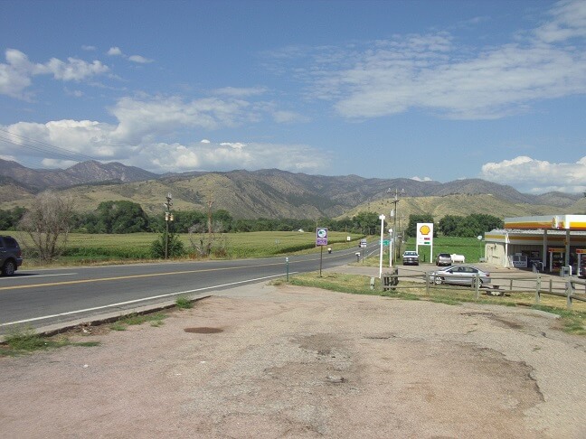 Entering the Poudre Canyon Road on highway 14.