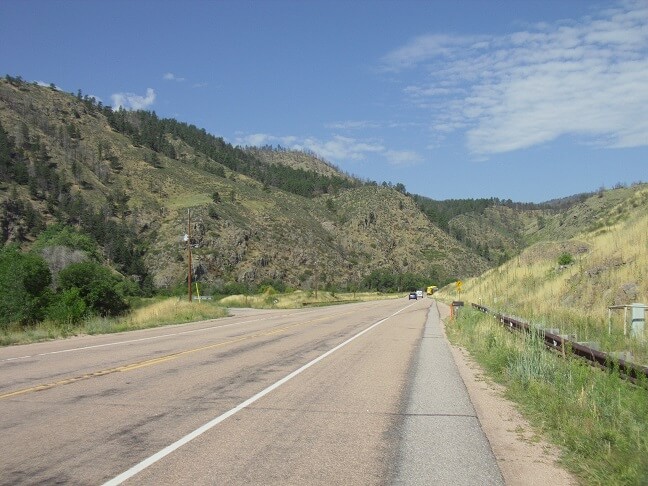 Poudre Canyon Road.