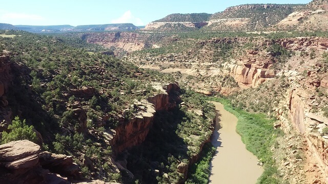 The Dolores river on the Unaweep Tabeguache Scenic Road - CO 141.