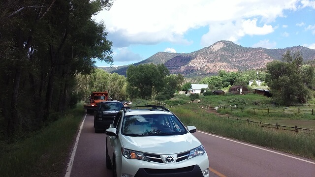 Stopped for road construction around Placerville.