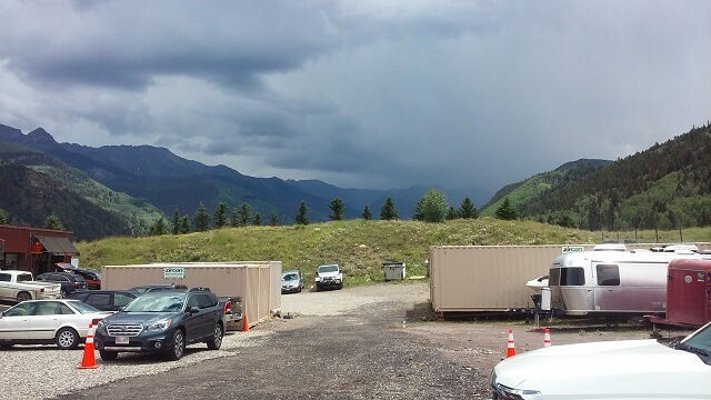 Weather still threatening outside of Telluride.