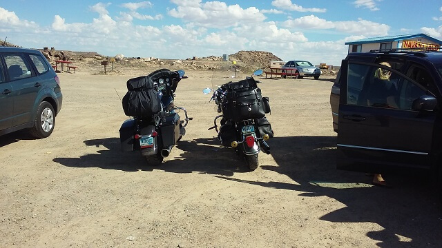 Arriving at the Four Corners monument.