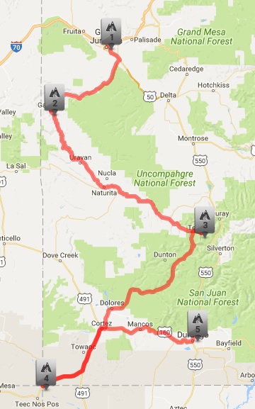 The full map of day 3's journey.