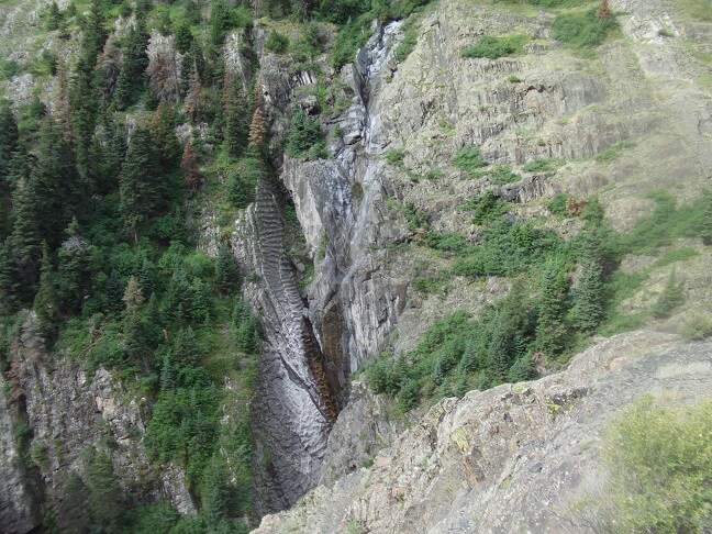 Bear Creek Falls along the Million Dollar Highway.