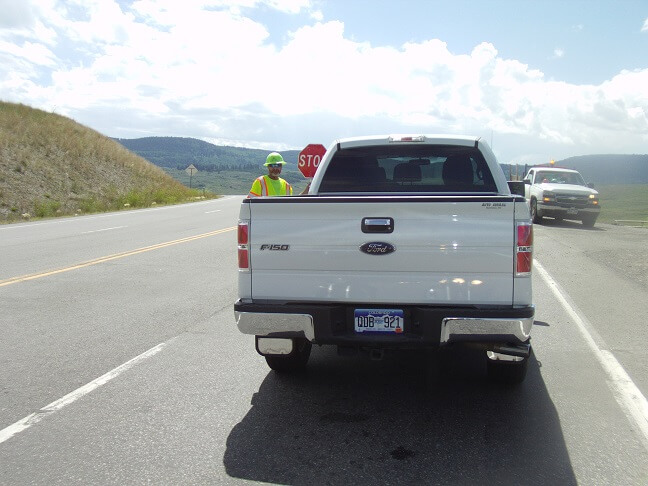 Road construction on Highway 50.