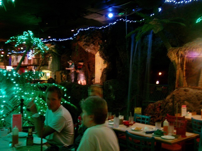 Where we were seated at the Casa Bonita.