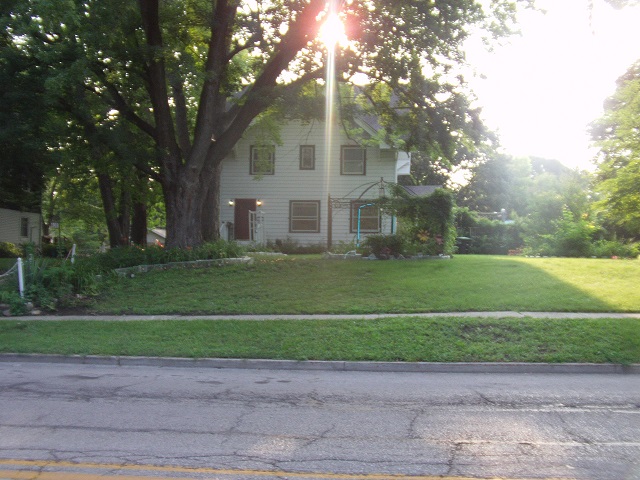 The front of the house.