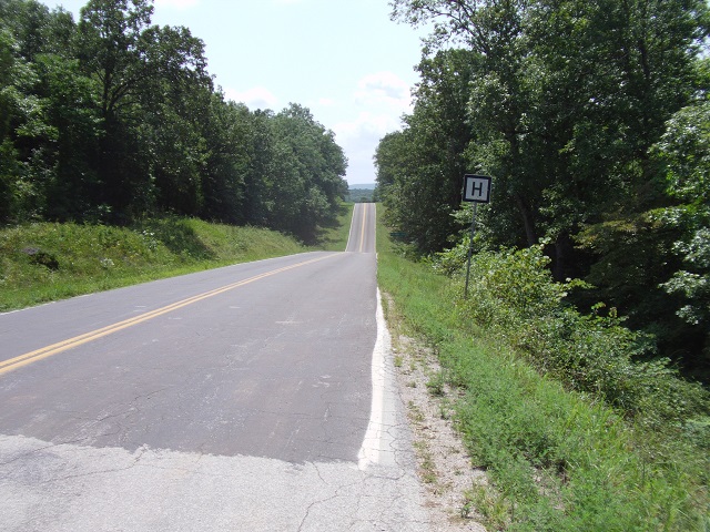 County road H in southeastern MO.